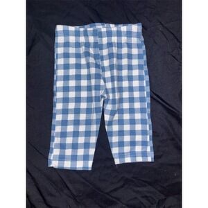 Rare Editions‎ Baby Girl Leggings Pants 12M Blue White Gingham Pull-On picnic